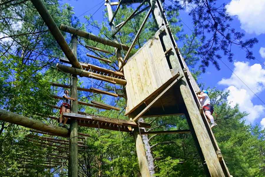 Ropes Course and Climbing Wall at Whitewater Express