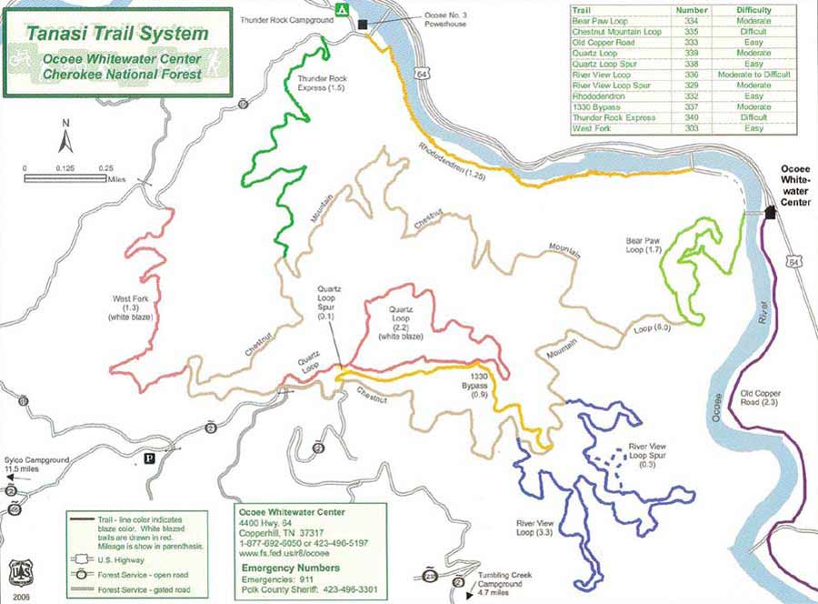 Tanasi Trail System Map