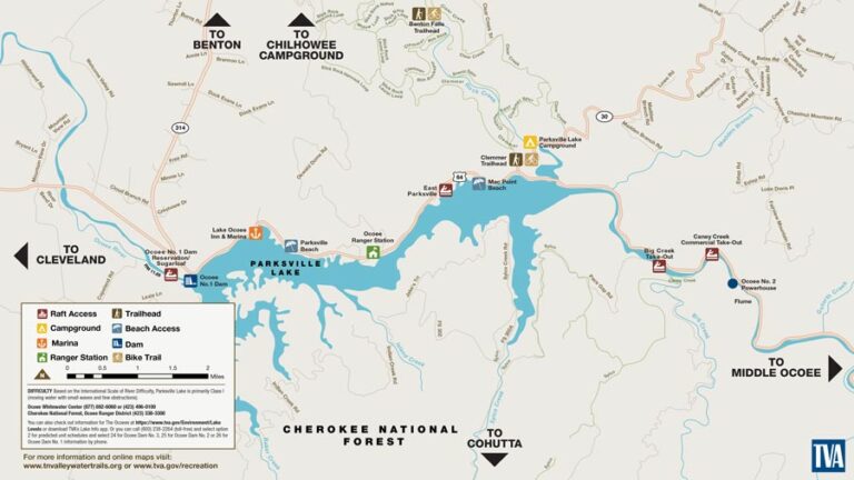 Get Ocoee River Maps - Middle, Upper, Parksville Lake, Lower