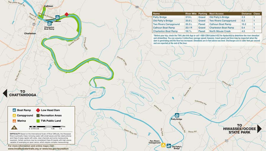 Middle Hiwassee River Map