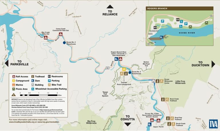 Get Ocoee River Maps - Middle, Upper, Parksville Lake, Lower